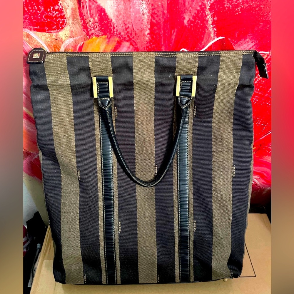Fendi Pequin Vertical Tote